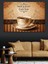 Kahve Fincanı Retro Görsel Dekoratif Kanvas - Mdf Ahşap Tablo 5