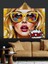 Pop Art Gözlüklü Kadın Dekoratif Kanvas - Mdf Ahşap Tablo 3