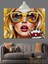 Pop Art Gözlüklü Kadın Dekoratif Kanvas - Mdf Ahşap Tablo 5