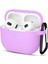 Uruchı Apple Airpods 3.nesil Kılıf, Tam Koruyucu Özellikli Yumuşak Silikon Airpods Aksesuar Kılıf Apple ile Uyumlu Airpods,kadın Erkek, Anahtarlıklı Kablosuz ve Kablolu Şarj Özellikli Kılıfı, Lila 1