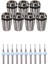 7pcs 1-7mm ER11 Kolet Chuck Tool Bitler Tutucu Yaylı Yahudi 10 Pcs Pcb Freze Kesici 1mm Balık Tail Freze Kesici (Yurt Dışından) 1