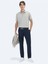 Lacivert Dokuma Slim Fit Casual Pantolon 1