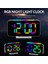 LED Dijital Saat Rgb Ekran Çalar Saat Ortam Aydınlatma Gece Lambası LED Zaman Ekranı Masaüstü Saat A (Yurt Dışından) 2
