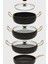 7 Parça Granada Granit Tencere ve Tava Seti – 20 cm 2.5l, 24 cm 4.5l, 26 cm Basık 3l, 26 cm Tava Siyah 6