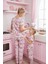 Kısa Kollu Alt Uzun Donut Baskılı Pijama Takımı 3
