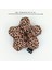 Marka El Yapımı Leopar Çiçek Pofuduk Scrunchie Toka 2