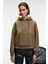 Selene Kadın Kapüşonlu Kangru Cepli Regular Fit Vizon Sweatshirt 2