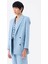 Oversize Kruvaze Kesim Ceket - Mavi 2