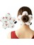 El Yapımı Kiraz Desenli Beyaz Çiçek Scrunchie Topuz Tokası 1