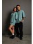 Erkek 24/1 Düz A Kalite Oversize T-Shirt - Mint Yeşili 2