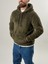 Erkek Haki Peluş Polar sweatshirt COC2570 2