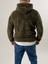 Erkek Haki Peluş Polar sweatshirt COC2570 4