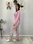 Kadın Fashion Love Desenli Pijama Takımı (Pembe) Pembe 4