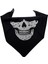 Siyah Kuru Kafa Baskılı Unisex Bandana 1