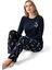 %100 Pamuk Geyik Desen Bayan Pijama Takım 3