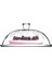 Pasabache Cam Kek Cam Cloche Kek Standı Pasta Kubbe Plaka Kapağı 32 cm Desen 2