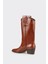 Taba Deri Kadın Western Çizme 3