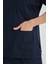 Üniforma V Yaka Lacivert Unisex Likralı Ütü Istemeyen Unisex Doktor Hemşire Scrubs Takım 3