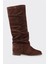 Kahve Deri Kadın Çizme 1