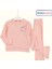 Kız Bebek %100 Pamuk Fitilli Ayıcık Nakışlı Pembe Pijama Takımı 2'li 265727 1