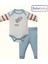 Unisex Bebek Kapitone Body ve Pantolon 2'li Takım Mavi 335215 1
