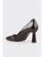 Kahve Deri Kadın Stiletto 3