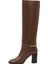 Kadın Kahverengi Kalın Topuklu Deri Çizme 25WFD101818 5