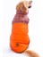 Turuncu Elgin Paws Ekose Desen Yelek Büyük Irk Köpek Yeleği Köpek Kıyafeti Köpek Yağmurluk 1