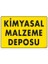 Kimyasal Malzeme Deposu Uyarı Levhası 25X35 Kod: 792 1
