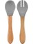 Bfs Mama Kaşığı ve Çatal Seti Powder Grey 1