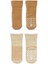 Bfs Bistyle Çemberli Kaymaz Havlu Soket Çorap 2'li BS10503 Bej-Hardal 3