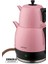 Pembe Çay Makinesi ve Su Isıtıcısı 2 Litre Kapasite Paslanmaz Çelik ve Plastik Malzemeden 3