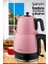 Pembe Çay Makinesi ve Su Isıtıcısı 2 Litre Kapasite Paslanmaz Çelik ve Plastik Malzemeden 7