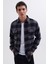 Erkek Slim Fit Dar Kesim Uzun Kollu Kapaklı Çift Cepli Kareli Kışlık Oduncu Gömlek 2