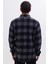Erkek Slim Fit Dar Kesim Uzun Kollu Kapaklı Çift Cepli Kareli Kışlık Oduncu Gömlek 7