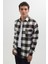 Erkek Slim Fit Dar Kesim Uzun Kollu Kapaklı Çift Cepli Kareli Kışlık Oduncu Gömlek 1