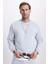 Erkek Relax Fit Pamuklu 2 Iplik Yumuşak Dokulu Bisiklet Yaka Gri Eşofman Takımı 2