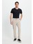 Erkek Slim Fit Dar Kesim Beli Lastikli Bağcık Detaylı Taş Pantolon 5