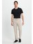 Erkek Slim Fit Dar Kesim Beli Lastikli Bağcık Detaylı Taş Pantolon 6