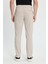 Erkek Slim Fit Dar Kesim Beli Lastikli Bağcık Detaylı Taş Pantolon 8
