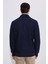 Slim Fit Dar Kesim Desenli Yumuşak Dokulu Düğmeli Lacivert Erkek Hırka 8