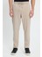 Erkek Regular Fit Klasik Kesim Beli Lastikli Bağcıklı Bej Jogger Pantolon 1