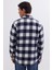 Erkek Slim Fit Dar Kesim Uzun Kollu Kapaklı Çift Cepli Kareli Kışlık Oduncu Gömlek 7
