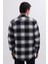 Erkek Slim Fit Dar Kesim Çift Cepli Kapaklı Spor Yaka Kareli Oduncu Gömlek 7