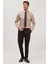 Slim Fit Bej Non-Iron %100 Pamuk Doğa Dostu Ekoteks Belgeli Ütü Gerektirmez Gömlek 4