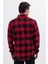 Erkek Slim Fit Dar Kesim Uzun Kollu Kapaklı Çift Cepli Kareli Kışlık Oduncu Gömlek 7