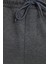 Erkek Regular Fit Klasik Kesim Beli Lastikli Bağcıklı Koyu Gri Jogger Pantolon 6
