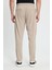 Erkek Regular Fit Klasik Kesim Beli Lastikli Bağcıklı Bej Jogger Pantolon 7