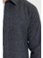 Erkek Slim Fit Dar Kesim Uzun Kollu Düz Kışlık Oduncu Koyu Gri Gömlek 3