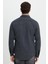 Erkek Slim Fit Dar Kesim Uzun Kollu Düz Kışlık Oduncu Koyu Gri Gömlek 7